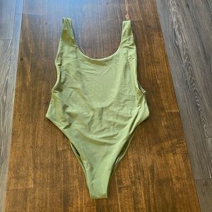 Olive green aerie one piece bathing suit